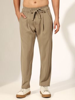 SHOWOFF - Men Pleated Khaki Regular Fit Korean Pant