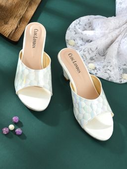 CLOG LONDON - White Comfortable Sandal Heels