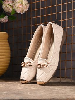 CLOG LONDON - Off White Comfortable Ballerinas