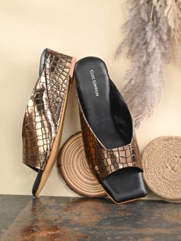 CLOG LONDON - Copper Comfortable Heel Wedges