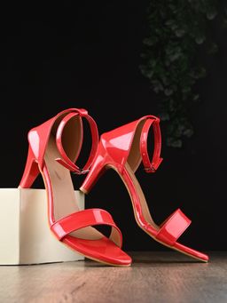 CLOG LONDON - Red Comfortable Heel Sandals