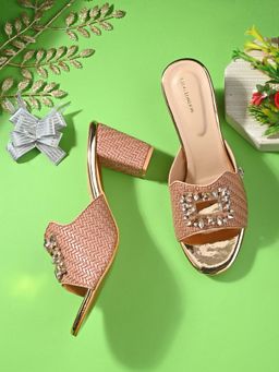 CLOG LONDON - Rose Gold Comfortable Heel Sandals