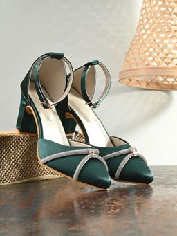 CLOG LONDON - Green Comfortable Sandal Heels
