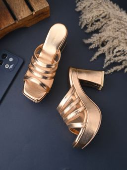 CLOG LONDON - Copper Comfortable Heel Sandals