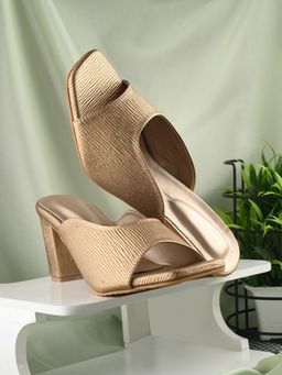 CLOG LONDON - Gold Comfortable Heel Sandals