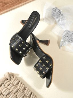 CLOG LONDON - Black Comfortable Heel Sandals