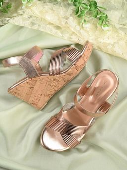 CLOG LONDON - Rose Gold Comfortable Heel Wedges