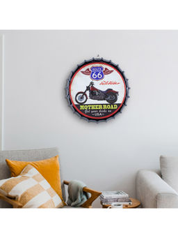 HomeTown - Route 66 Metal Car Wall Decor In Blue