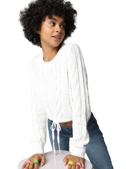 ONLY - Women Woven White Sweater