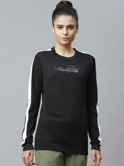 Alcis - Women Black Solid Sweatshirt