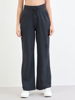 Styli - Women Charcoal Move On Wide Leg Pant
