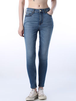 ONLY - Women Solid Skinny Fit Mid-Rise Blue Jeans