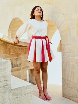 Gulaal - Panelled Dreams Cotton Dress (Set of 2)