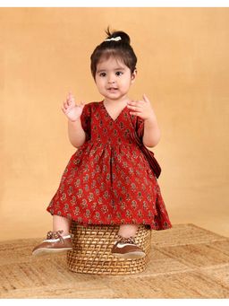 Fabindia - Red Cotton Ajrakh Dress