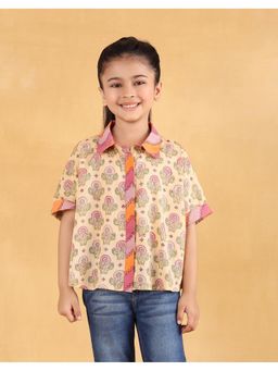Fabindia - Yellow Cotton Hand Block Shirt