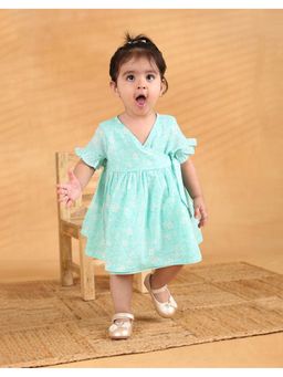 Fabindia - Green Cotton Hand Block Dress