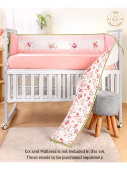 Bonfino - Premium 100% Organic Cotton Crib Bumper-Cupcake Print (0-24 Months)