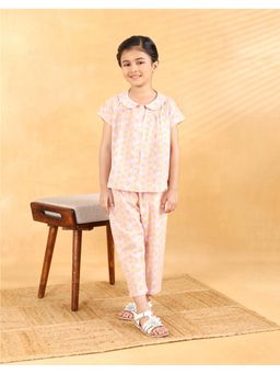 Fabindia - Pink Cotton 2Pc Sleepwear