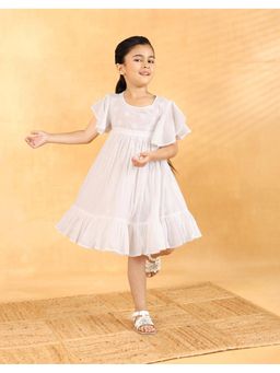 Fabindia - White Cotton Chikankari Dress