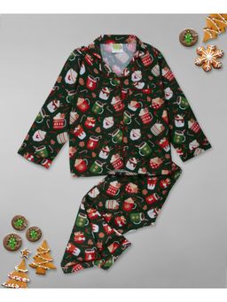 Pyjama Party - Mug Of Joy Kids Pure Cotton Pyjama Set with Notched Collar