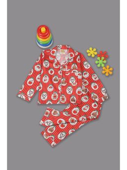 Pyjama Party - Christmas Carnival Kids Pure Cotton Pyjama Set with Notched Collar