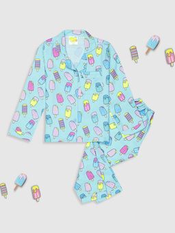 Pyjama Party - I-Scream Kids Cotton Rayon Pyjama Set with Notched Collar