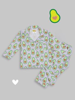 Pyjama Party - Don't give a guac Kids Cotton Rayon Pyjama Set with Notched Collar