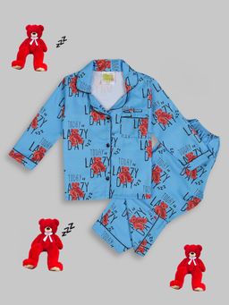 Pyjama Party - Lazy Day Kids Cotton Rayon Pyjama Set with Notched Collar