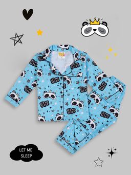 Pyjama Party - Let Me Sleep Kids Cotton Rayon Pyjama Set with Notched Collar
