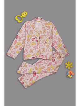Pyjama Party - Tropical Joy Kids Cotton Rayon Pyjama Set with Notched Collar