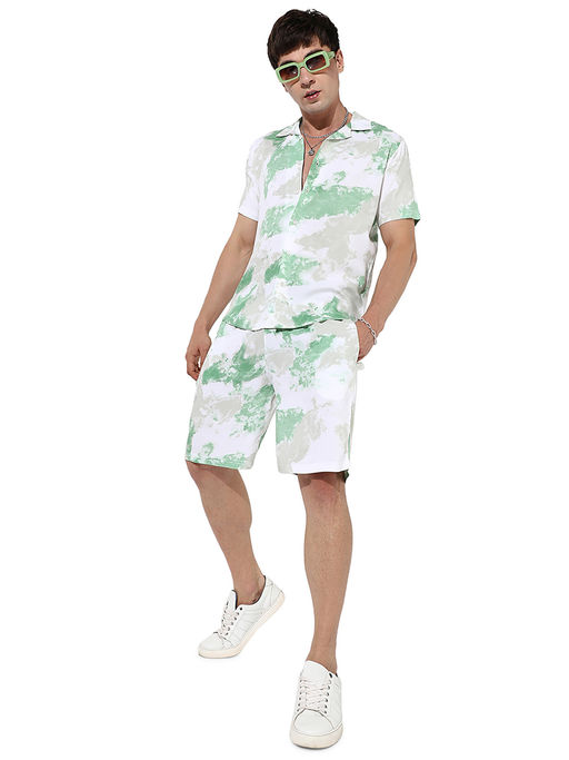 CAHOOT Mens Printed Casual Co-ord Set Multi-color (Set of 2)