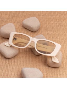 TED SMITH - Unisex Cream Premium Italian Acetate Sunglasses With Polarized Lenses.