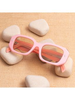 TED SMITH - Unisex Light Brown Premium Italian Acetate Sunglasses With Polarized Lenses.