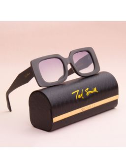 TED SMITH - Unisex Grey Graded Premium Italian Acetate Sunglasses With Polarized Lenses.