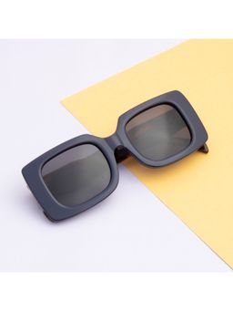 TED SMITH - Unisex Black Premium Italian Acetate Sunglasses With Polarized Lenses.