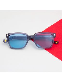 TED SMITH - Unisex Blue Premium Italian Acetate Sunglasses With Polarized Lenses.