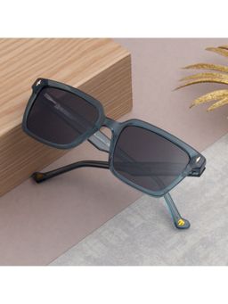 TED SMITH - Unisex Black Premium Italian Acetate Sunglasses With Polarized Lenses.