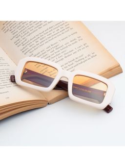 TED SMITH - Unisex Light Brown Premium Italian Acetate Sunglasses With Polarized Lenses.