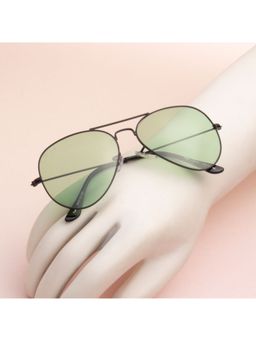 TED SMITH - Unisex Candy Green Premium metal Sunglasses With Polarized Lenses.