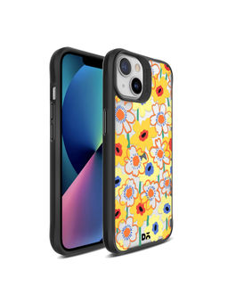 DailyObjects - Sunflower Nostalgia Black Hybrid Clear Case Cover for iPhone 13 Mini 5.4 inch