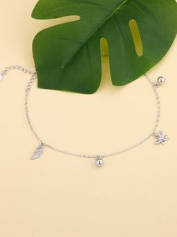 GIVA - 925 Silver Zircon Charm Anklet