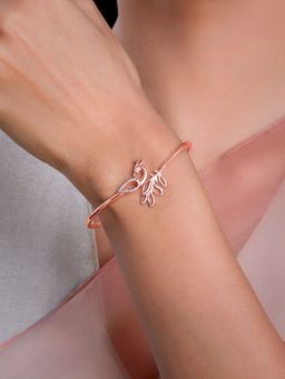 GIVA - 925 Rose Gold Mridul Mora Bracelet