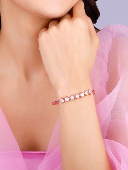 GIVA - 925 White Zircon Order Of Opulence Bangle Bracelet