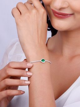 GIVA - 925 Bliss Of Green Tennis Bracelet