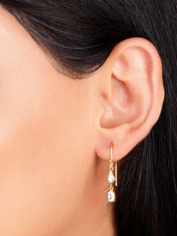 GIVA - 925 White Zirconium Moments Dangler Earrings