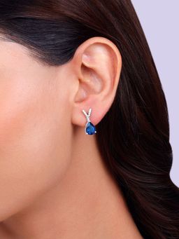 GIVA - 925 Blue Midnight Blue Earrings