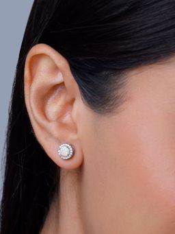 GIVA - 925 Multi-Color Opal Moon Earrings