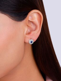 GIVA - 925 Royal Blue Bloom Studs