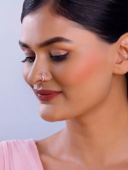 GIVA - 925 White Aam Nose Pin (Clip On)