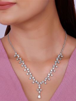 GIVA - 925 White Sparkling Beauty Necklace